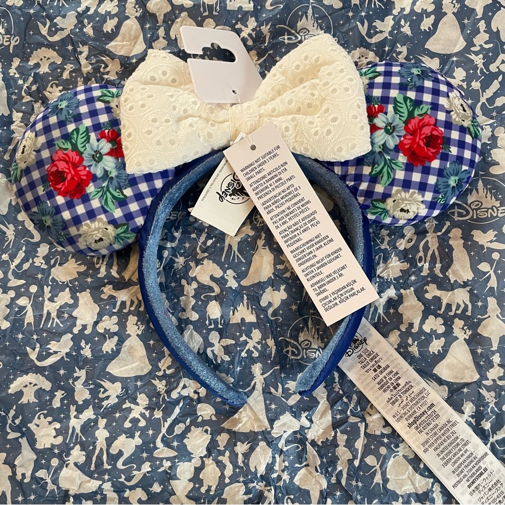 NWT Cottage Print Minnie Mouse Ears Summer 2022